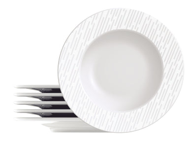 Tramontina Marie 6-Piece Set of Porcelain Dinner Plates, 27 cm