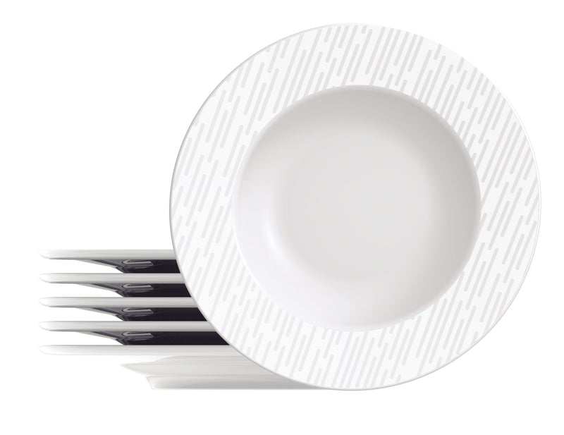 Load image into Gallery viewer, Tramontina Marie 6-Piece Set of Porcelain Dinner Plates, 27 cm
