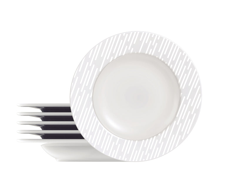 Load image into Gallery viewer, Tramontina Marie 6-Piece Set of Porcelain Soup Plates, 23 cm
