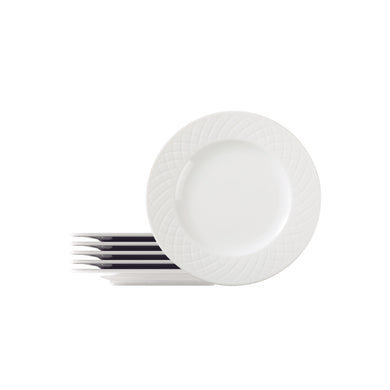 Tramontina Ingrid 6-Piece Set of Decorated Porcelain Dinner Plates, 27 cm