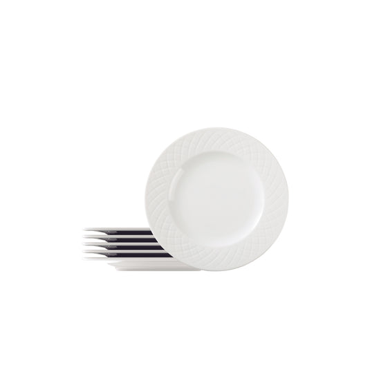 Tramontina Ingrid 6-Piece Set of Decorated Porcelain Dinner Plates, 21 cm
