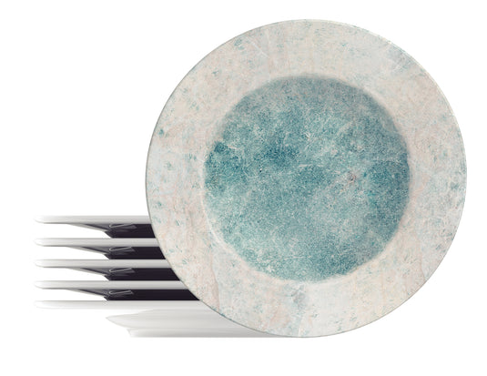 Tramontina Fluorita 6-Piece Set of Decorated Porcelain Dinner Plates, 28 cm