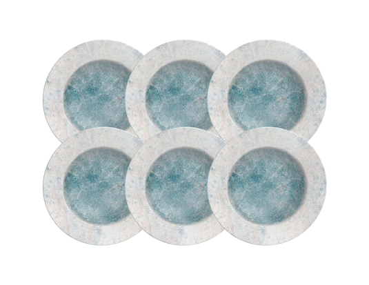 Tramontina Fluorita 6-Piece Set of Decorated Porcelain Dinner Plates, 23 cm