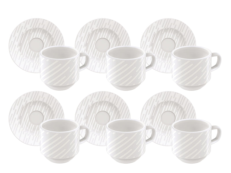 Load image into Gallery viewer, Tramontina Marie Set of Decorated Porcelain Coffee Cups and Saucers
