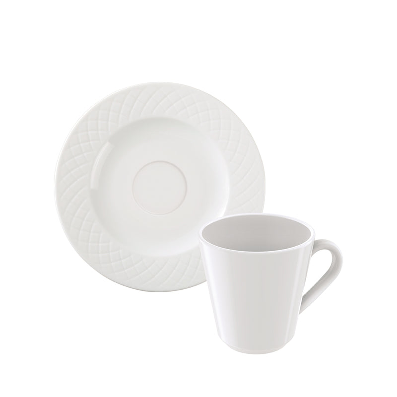Load image into Gallery viewer, Tramontina Ingird 12-Piece Set of Decorated Porcelain Coffee Cups and Saucers, 70 ml

