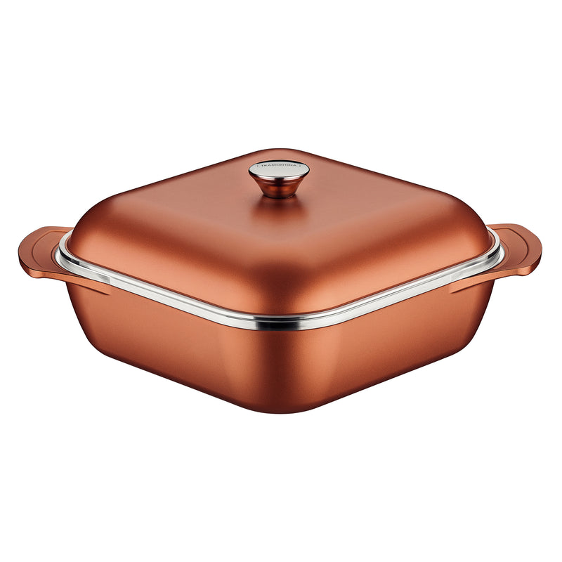 Load image into Gallery viewer, Tramontina Lyon Golden Square Pot, 28cm, 5.5L
