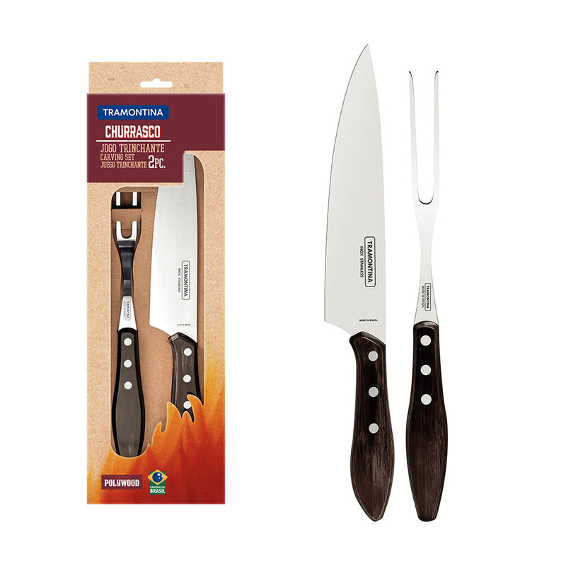 Load image into Gallery viewer, Tramontina Churrasco Barbecue Set, Polywood 2Pc
