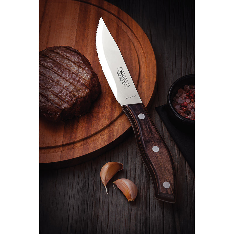 Load image into Gallery viewer, Tramontina Churrasco Premium Rio Grande Steak Knife Set, 4Pc FSC Certified
