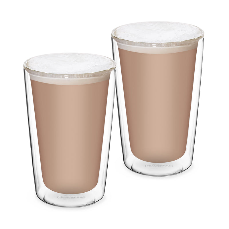 Load image into Gallery viewer, Tramontina Coffee &amp; Tea Latte Cup, 2Pc Double Wall Glass, 330ml
