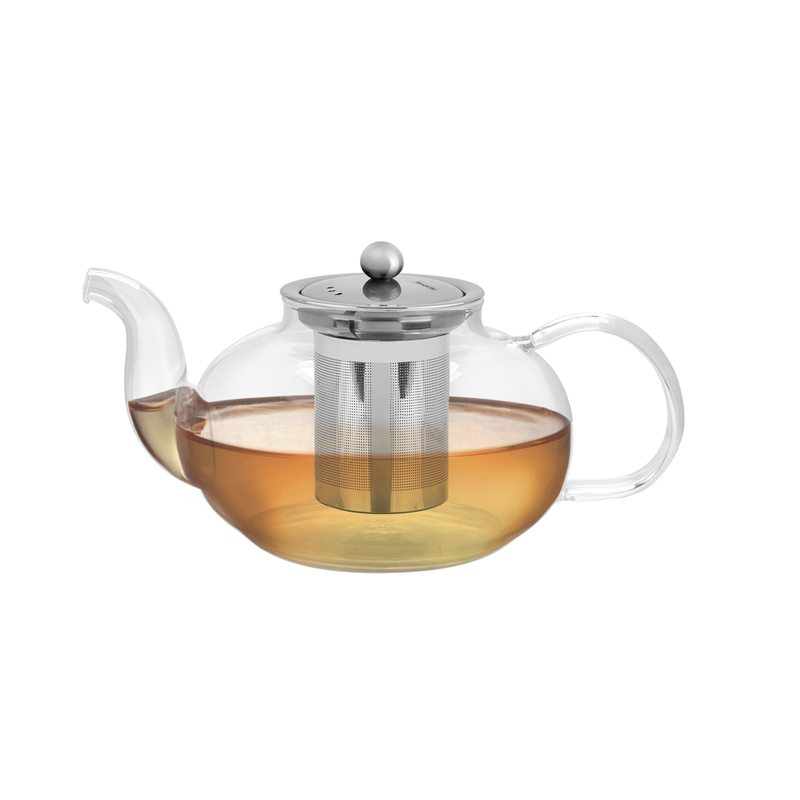 Load image into Gallery viewer, Tramontina Glass and Stainless Steel Teapot with Infuser, 1 L
