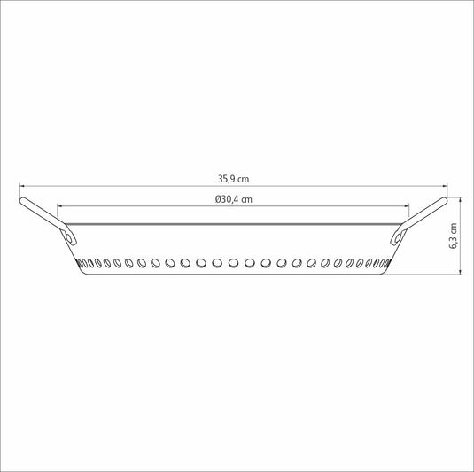 Tramontina Churrasco Aluminum Grill with Graphite Anodized Finish, 30 cm