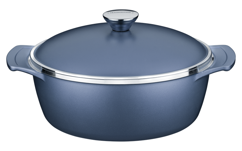 Load image into Gallery viewer, Tramontina Lyon Casserole Elemental Blue Forged Aluminum Kit with Interior and Exterior Starflon High Performance Nonstick Coating 30 cm, 6.8 L
