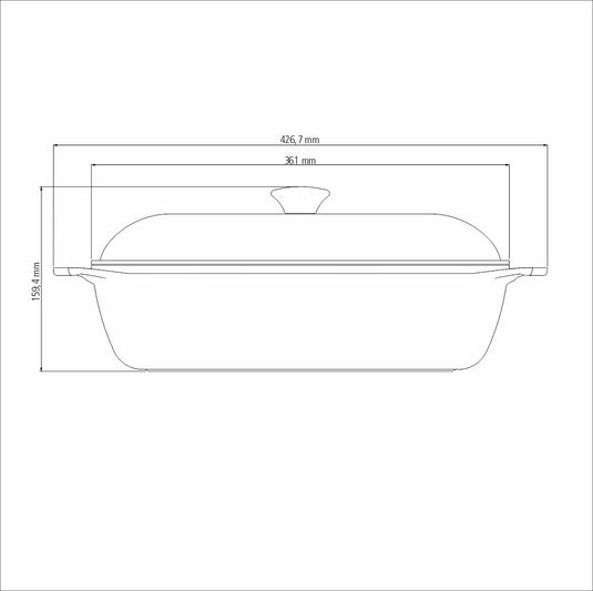 Tramontina Lyon Elemental Blue Forged Aluminum Square Casserole with Interior and Exterior Starflon High Performance Nonstick Coating 28 cm, 5.5 L