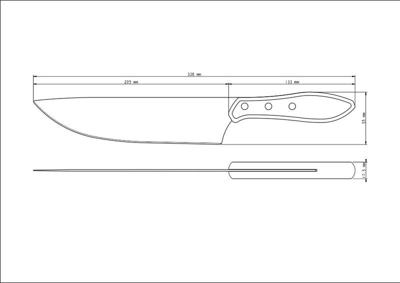 Load image into Gallery viewer, Tramontina Meat Knife with Stainless-Steel Blade and Treated Brown Polywood Handle 8&quot;
