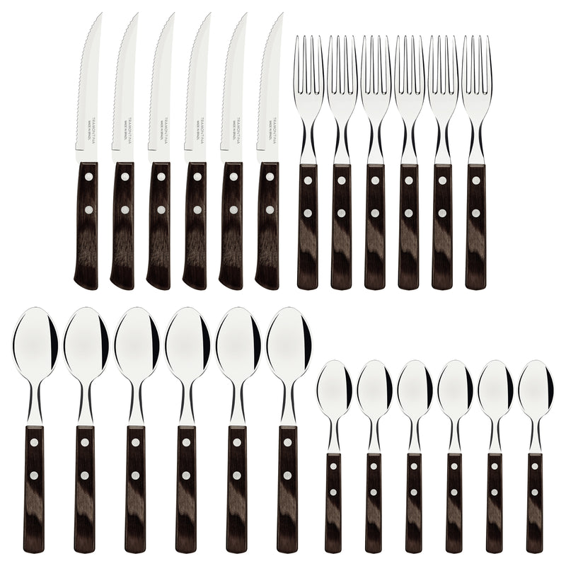 Load image into Gallery viewer, Tramontina 24-Piece Polywood Cutlery Set
