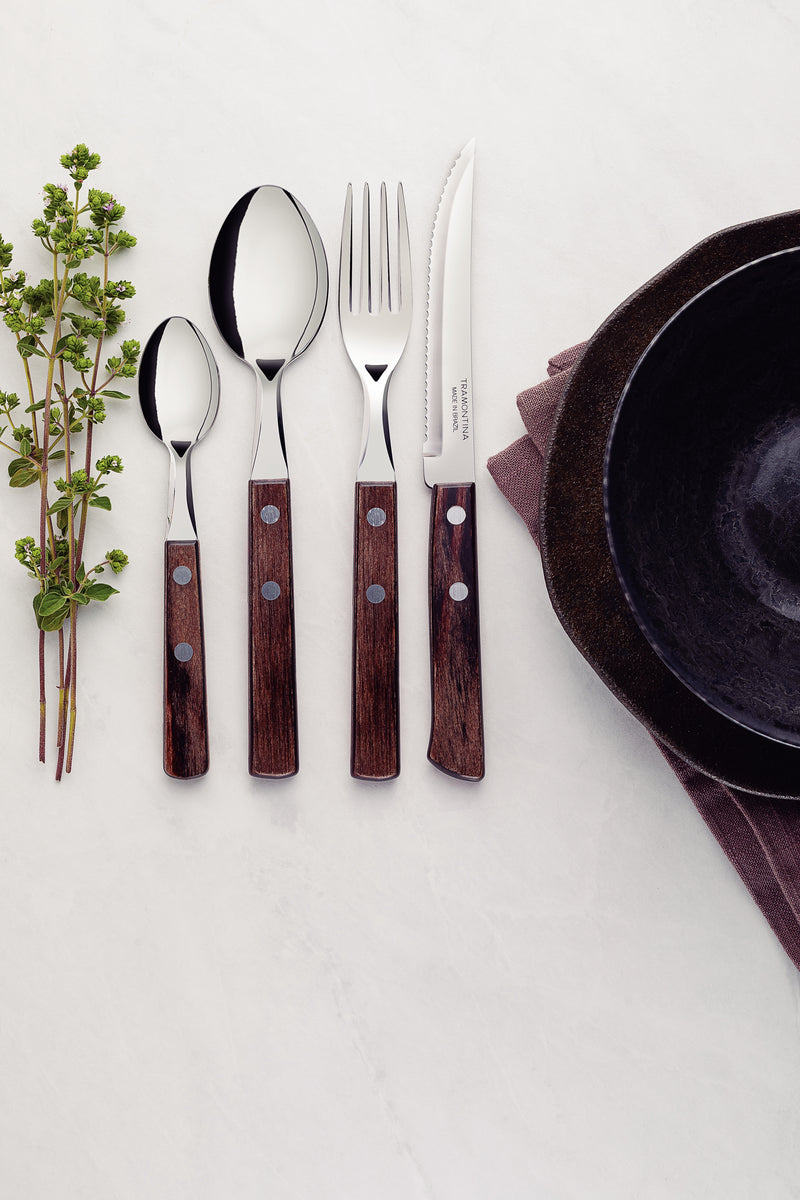 Load image into Gallery viewer, Tramontina 24-Piece Polywood Cutlery Set
