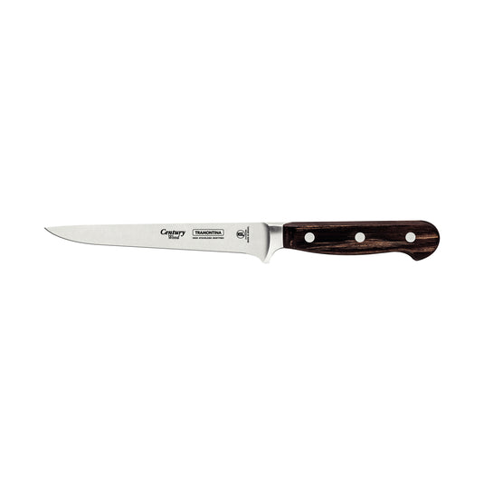 Tramontina Century Wood Boning Knife with Stainless-Steel Blade and Brown Treated-Wood Handle 6