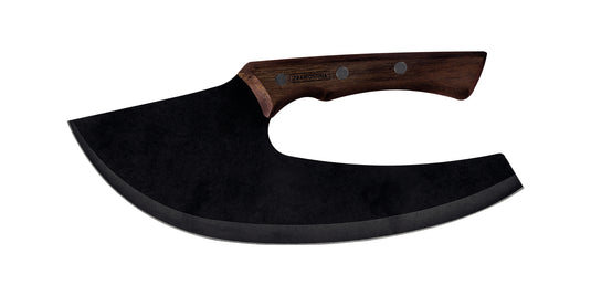 Tramontina Churrasco Black Multipurpose Cleaver with Stainless-Steel Blade and Wood Handle, 10"