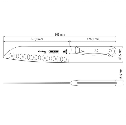 Tramontina Century Santoku Knife, 7"