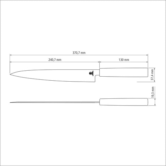 Tramontina Sushi 9" stainless steel yanagiba knife with nylon handle
