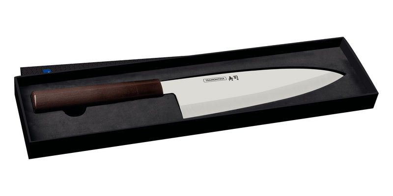 Load image into Gallery viewer, Tramontina Sushi 8&quot; stainless steel deba knife with nylon handle
