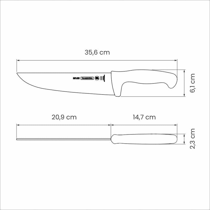 Load image into Gallery viewer, Tramontina Professional Master Black Meat Knife, 8&quot;
