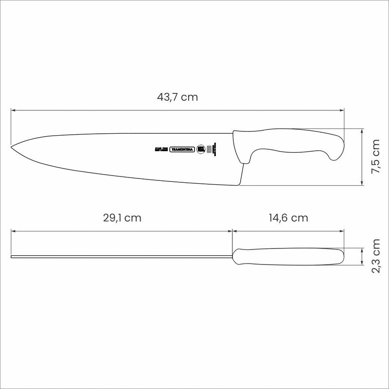 Load image into Gallery viewer, Tramontina Professional Master Black Cooks Knife, 12&quot;
