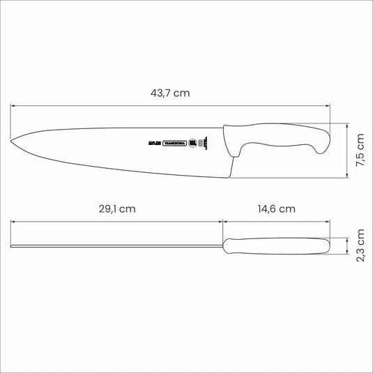 Tramontina Professional Master Black Cooks Knife, 12"