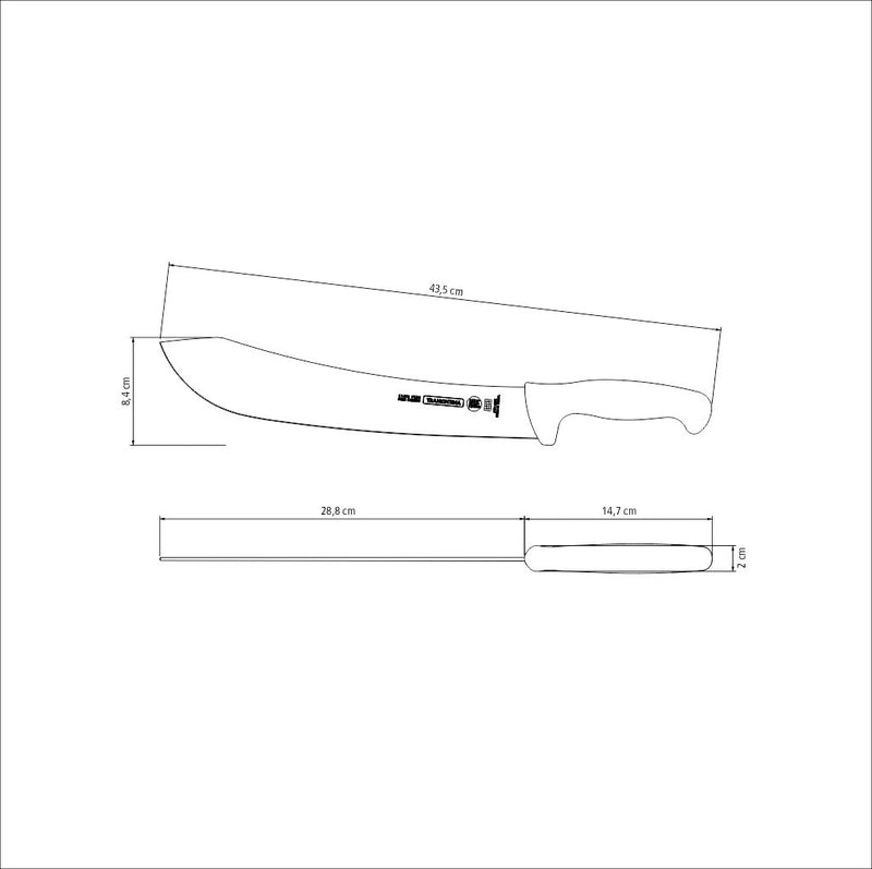 Load image into Gallery viewer, Tramontina Professional 12&quot; Meat Knife with Stainless-Steel Blade and White Polypropylene Handle
