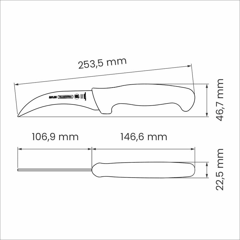 Load image into Gallery viewer, Tramontina Professional 4&quot; Bird&#39;s Beak Knife with Stainless-Steel Blade and White Polypropylene Handle
