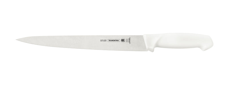 Load image into Gallery viewer, Tramontina Professional Butcher Knife with Stainless-Steel Blade and White Polypropylene Handle 14&quot;
