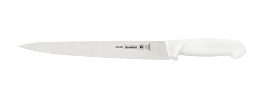 Tramontina Professional Butcher Knife with Stainless-Steel Blade and White Polypropylene Handle 14"