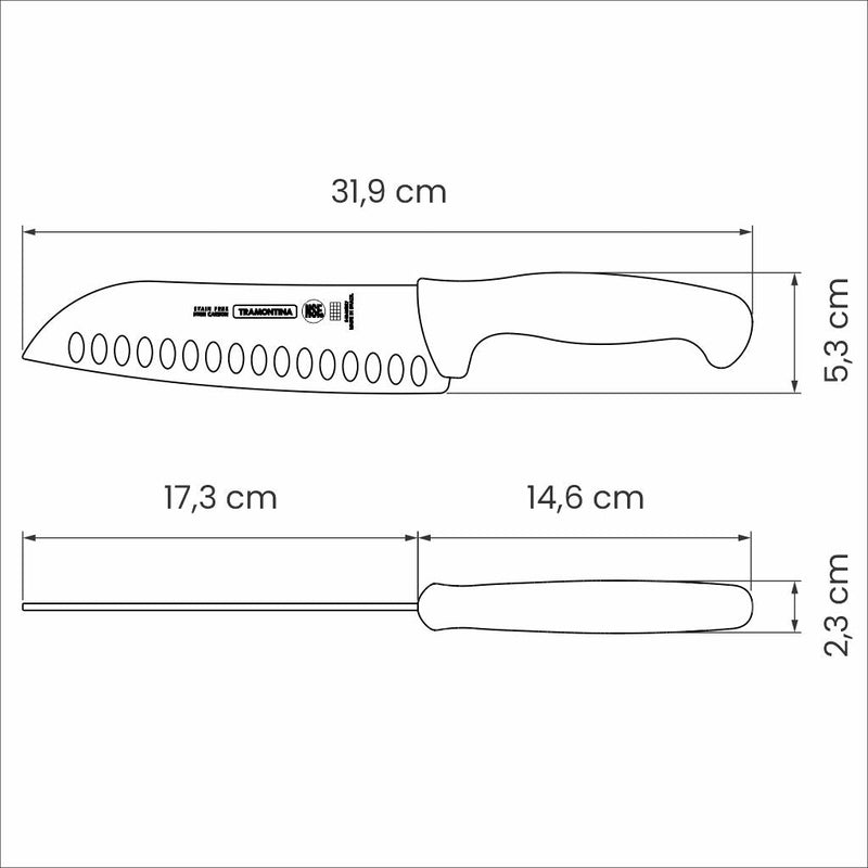 Load image into Gallery viewer, Tramontina Professional Master Black Santoku Knife, 7&quot;
