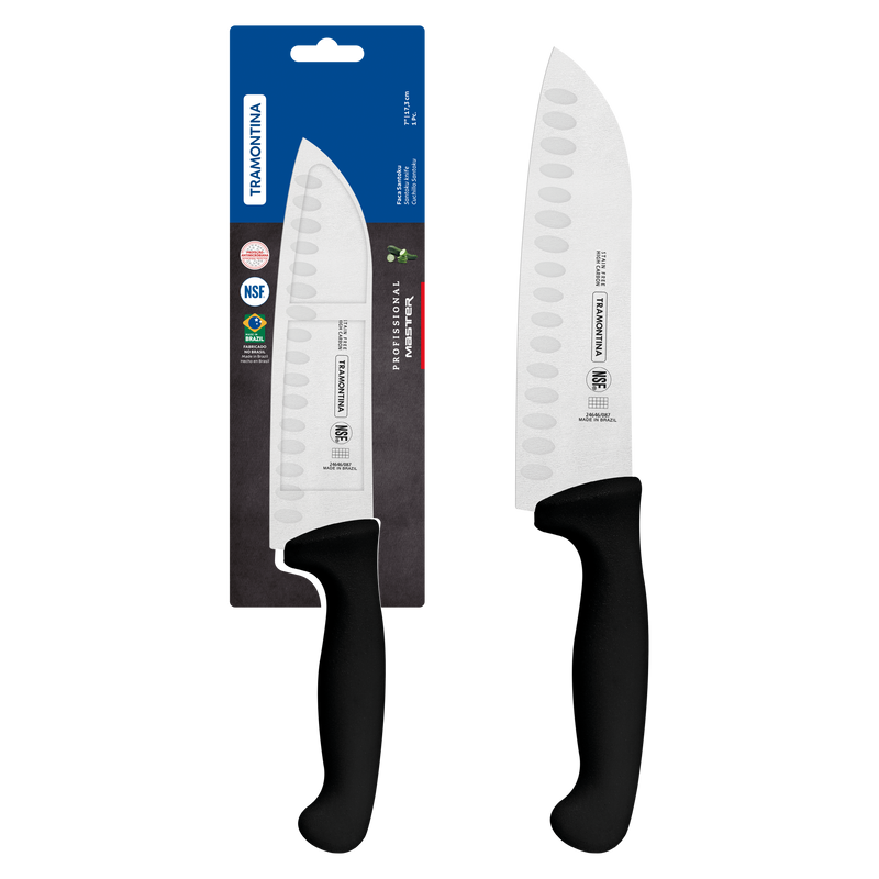 Load image into Gallery viewer, Tramontina Professional Master Black Santoku Knife, 7&quot;
