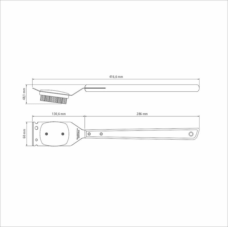 Load image into Gallery viewer, Tramontina Churrasco stainless steel grill brush with a 41.7 cm wood handle
