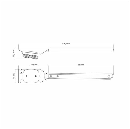 Tramontina Churrasco stainless steel grill brush with a 41.7 cm wood handle