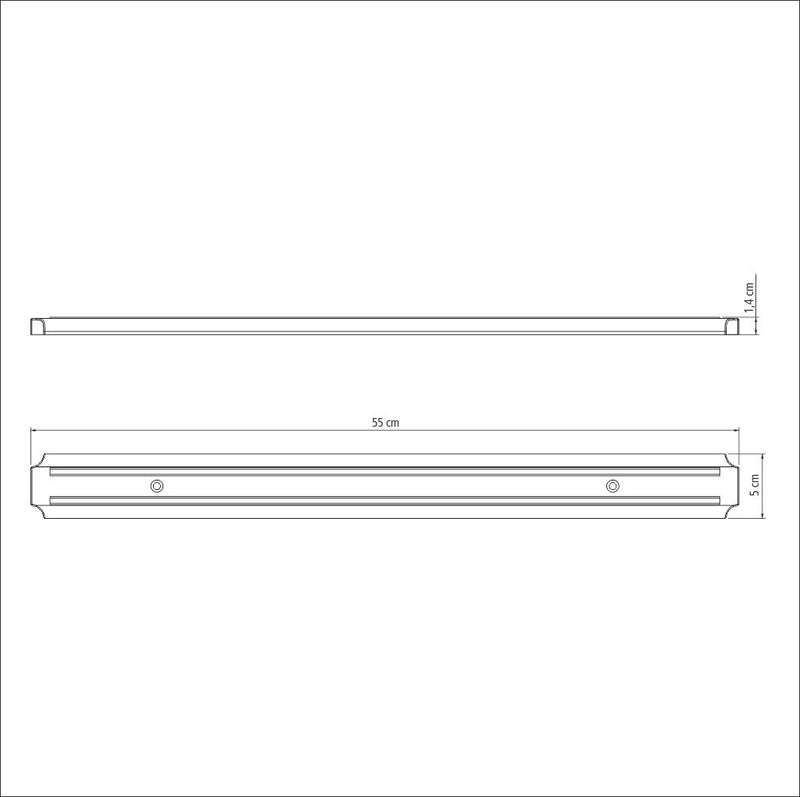 Load image into Gallery viewer, Plenus Magnetic Knife Rack in Polypropylene and Stainless Steel, 55 cm
