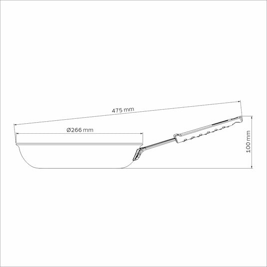 Tramontina Professional Aluminum Frying Pan with Starflon Premium Internal Coating and Brushed Exterior, 25 cm, 1.9 L