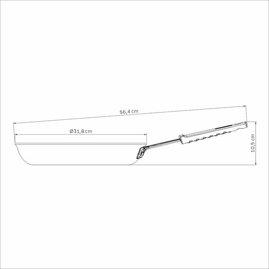 Tramontina Professional Aluminum Frying Pan with Starflon Premium Internal Coating and Brushed Exterior, 30 cm, 3 L