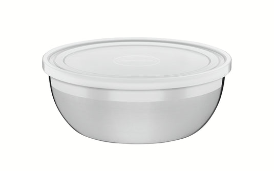 Tramontina Freezinox round stainless steel container with plastic lid, 20 cm and 2.2 L