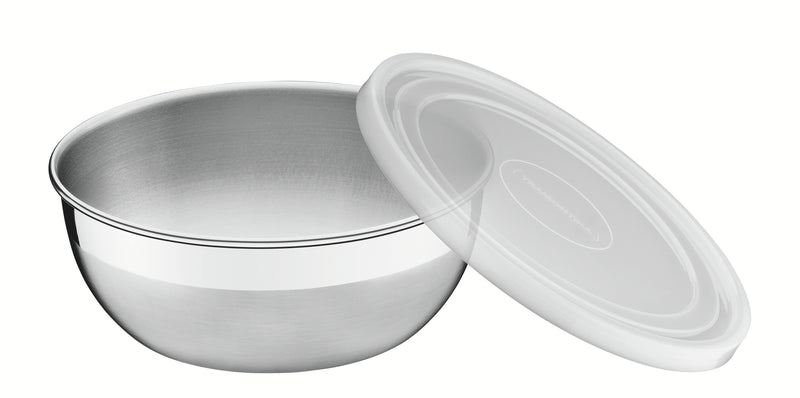 Load image into Gallery viewer, Tramontina Freezinox round stainless steel container with plastic lid, 25 cm and 4.2 L
