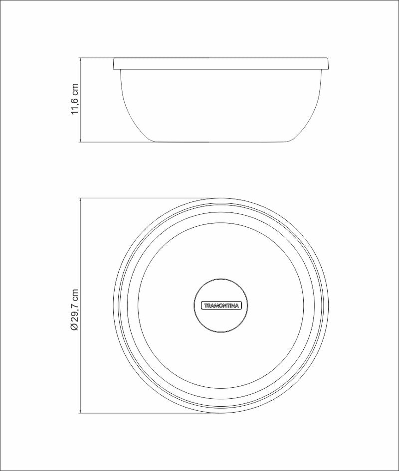 Load image into Gallery viewer, Tramontina Freezinox round stainless steel container with plastic lid, 28 cm and 5.8 L
