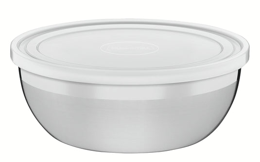 Tramontina Freezinox round stainless steel container with plastic lid, 28 cm and 5.8 L