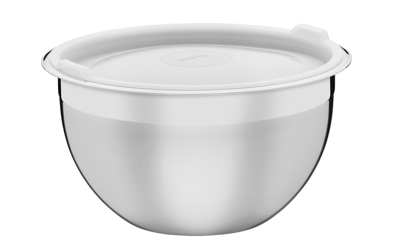 Load image into Gallery viewer, Tramontina Cucina stainless steel container with plastic lid for preparing and serving, 28 cm and 8.3 L
