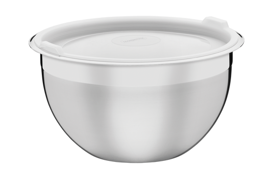 Tramontina Cucina stainless steel container with plastic lid for preparing and serving, 28 cm and 8.3 L