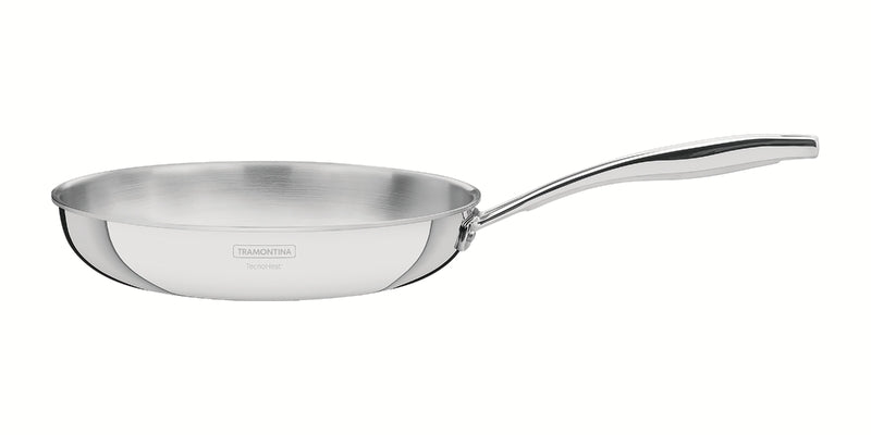 Load image into Gallery viewer, Tramontina Grano 26 cm 2.2 L shallow stainless steel frying pan with tri-ply body and long handle
