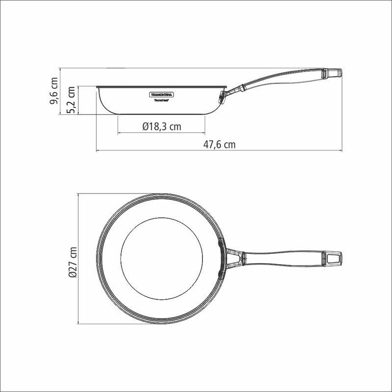 Load image into Gallery viewer, Tramontina Grano Triply Clad Non Stick Frying Pan - 26cm, 2.2L

