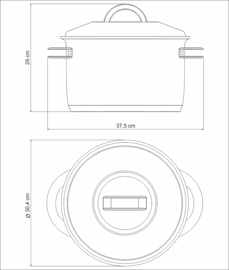 Load image into Gallery viewer, Tramontina Solar 28 cm 11.9 L stainless steel stock pot with lid, handles and tri-ply base
