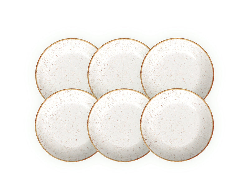 Load image into Gallery viewer, Tramontina Rustico Brown 6-Piece Set of Decorated Porcelain Soup Plates, 22 cm
