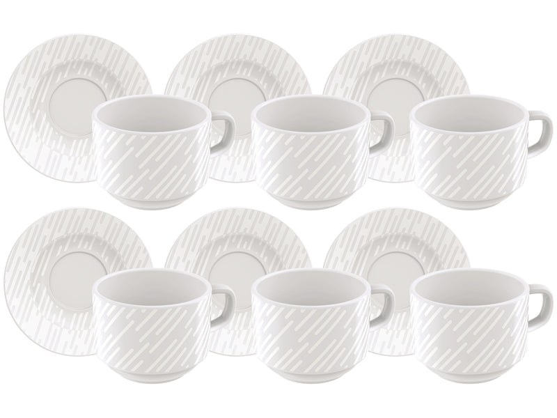 Load image into Gallery viewer, Tramontina Marie Set of Decorated Porcelain Tea Cups and Saucers
